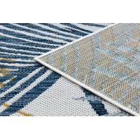 Kusový koberec Cooper Sisal Palm leaves 22258 ecru/navy