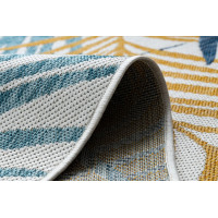 Kusový koberec Cooper Sisal Palm leaves 22258 ecru/navy