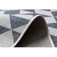 Kusový koberec Sion Sisal Triangles 22373 ecru/blue-pink