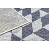 Kusový koberec Sion Sisal Triangles 22373 ecru/blue-pink