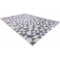 Kusový koberec Sion Sisal Triangles 22373 ecru/blue-pink