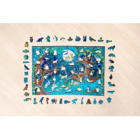 RAVENSBURGER Dřevěné puzzle Kouzelný les 500 dílků