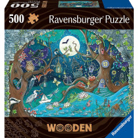 RAVENSBURGER Dřevěné puzzle Kouzelný les 500 dílků