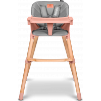LIONELO Jídelní židlička Koen 2v1 Pink Rose