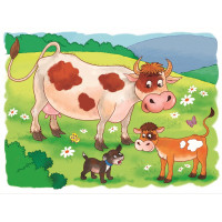 DINO Obrázkové kostky Na farmě, 12 kostek