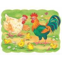 DINO Obrázkové kostky Na farmě, 12 kostek