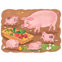 DINO Obrázkové kostky Na farmě, 12 kostek