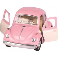 GOKI Volkswagen Brouk klasik (1967) na zpětné natažení - růžový