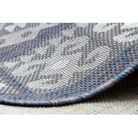 Kusový koberec Sion Sisal Aztec 3007 blue/pink/ecru