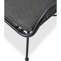 Zahradní ratanové křeslo INDI 2 - černé/šedé