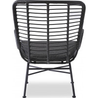 Zahradní ratanové křeslo INDI 2 - černé/šedé