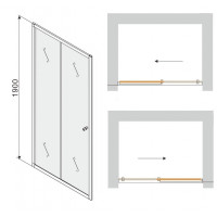 Sprchové dveře MAXMAX MEXEN APIA 95 cm, 845-095-000-01-00