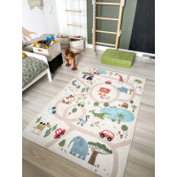 Dětský kusový koberec Bambino 1165 Zoo