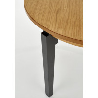 Jídelní stůl SEBASTIAN - 100(200)x100x77 cm - rozkládací - dub medový/grafit
