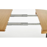 Jídelní stůl SEBASTIAN - 100(200)x100x77 cm - rozkládací - dub medový/grafit