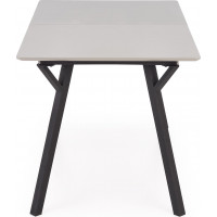 Jídelní stůl DARREN 2 140(180)x80x74 cm rozkládací - světle šedý/černý