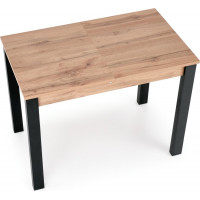 Jídelní stůl OLI - 100(135)x60x75 cm - rozkládací - dub wotan/černý