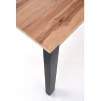 Jídelní stůl OLI - 100(135)x60x75 cm - rozkládací - dub wotan/černý
