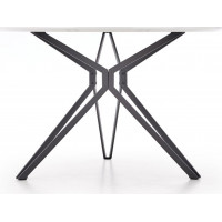 Jídelní stůl PIXIE - 120x76 cm - bílý/černý