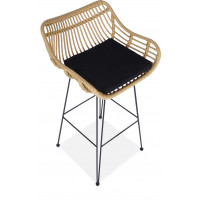 Barová židle ERICA - přírodní/černá