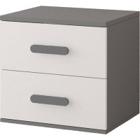 Noční stolek SCOUT - šedý/bílý (více variant)