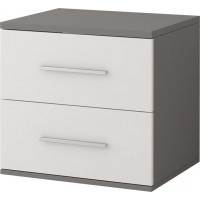 Noční stolek ORVILLE - bílý/šedý