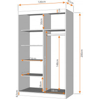 Šatní skříň NORA 2 (více variant)