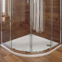 Čtvrtkruhová sprchová vanička - R550 - litý mramor