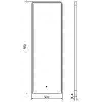 Obdélníkové zrcadlo MEXEN CORO 50x150 cm - s LED podsvícením a vyhříváním, 9817-050-150-611-70
