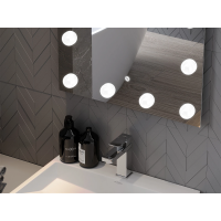 Obdélníkové zrcadlo MEXEN DONA 50x70 cm - s LED podsvícením a vyhříváním, 9818-050-070-611-00