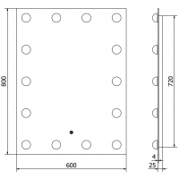 Obdélníkové zrcadlo MEXEN DONA 60x80 cm - s LED podsvícením a vyhříváním, 9818-060-080-611-00