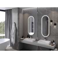 Oválné zrcadlo MEXEN BONO 45x120 cm - s LED podsvícením a vyhříváním, 9816-045-120-611-00