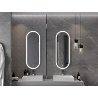 Oválné zrcadlo MEXEN BONO 45x120 cm - s LED podsvícením a vyhříváním, 9816-045-120-611-00