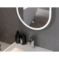 Oválné zrcadlo MEXEN BONO 45x120 cm - s LED podsvícením a vyhříváním, 9816-045-120-611-00