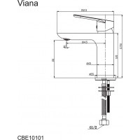 Umyvadlová baterie VIANA bez výpusti - nízká