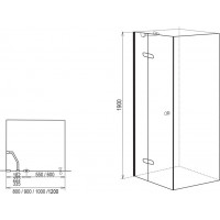 Sprchové dveře Fantasy - 80 cm - chrom/ sklo Point - pravé