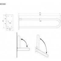 Madlo sklopné 83 cm - bílé