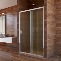 Sprchové dveře LIMA - dvoudílné, posuvné - chrom/sklo Point