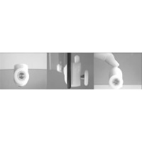Sprchový kout Kora Lite - čtvrtkruh 90x90 cm - bílý/sklo Grape