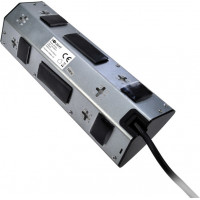 Prodlužovací přívod, 4 zásuvky, stříbrný, 1,5m, rohový design