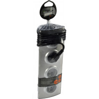 Prodlužovací přívod, 4 zásuvky, stříbrný, 1,5m, rohový design