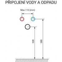 Koupelnová závěsná skříňka pod umyvadlo MAILO - 101 cm