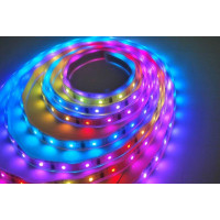 LED světelný pás, RGB, 3m, sada s 12V adaptérem a dálk. ovladačem, 7,2W/m, IP20