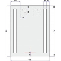 Zrcadlo 60x80 cm s LED osvětlením