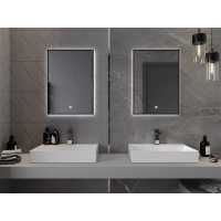 Obdélníkové zrcadlo MEXEN ERMA 50x70 cm - s LED podsvícením a vyhříváním, 9814-050-070-611-70
