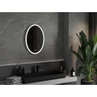 Oválné zrcadlo MEXEN ELZ 50x70 cm - s LED podsvícením a vyhříváním, 9802-050-070-611-00