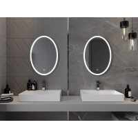 Oválné zrcadlo MEXEN ELZ 50x70 cm - s LED podsvícením a vyhříváním, 9802-050-070-611-00
