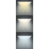 LED mini panel CCT, podhledový, 12W, 900lm, 3000K, 4000K, 6000K, čtvercový