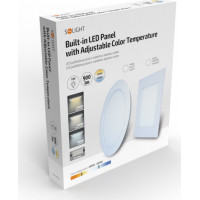 LED mini panel CCT, podhledový, 12W, 900lm, 3000K, 4000K, 6000K, čtvercový