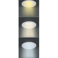 LED mini panel CCT, podhledový, 18W, 1530lm, 3000K, 4000K, 6000K, kulatý